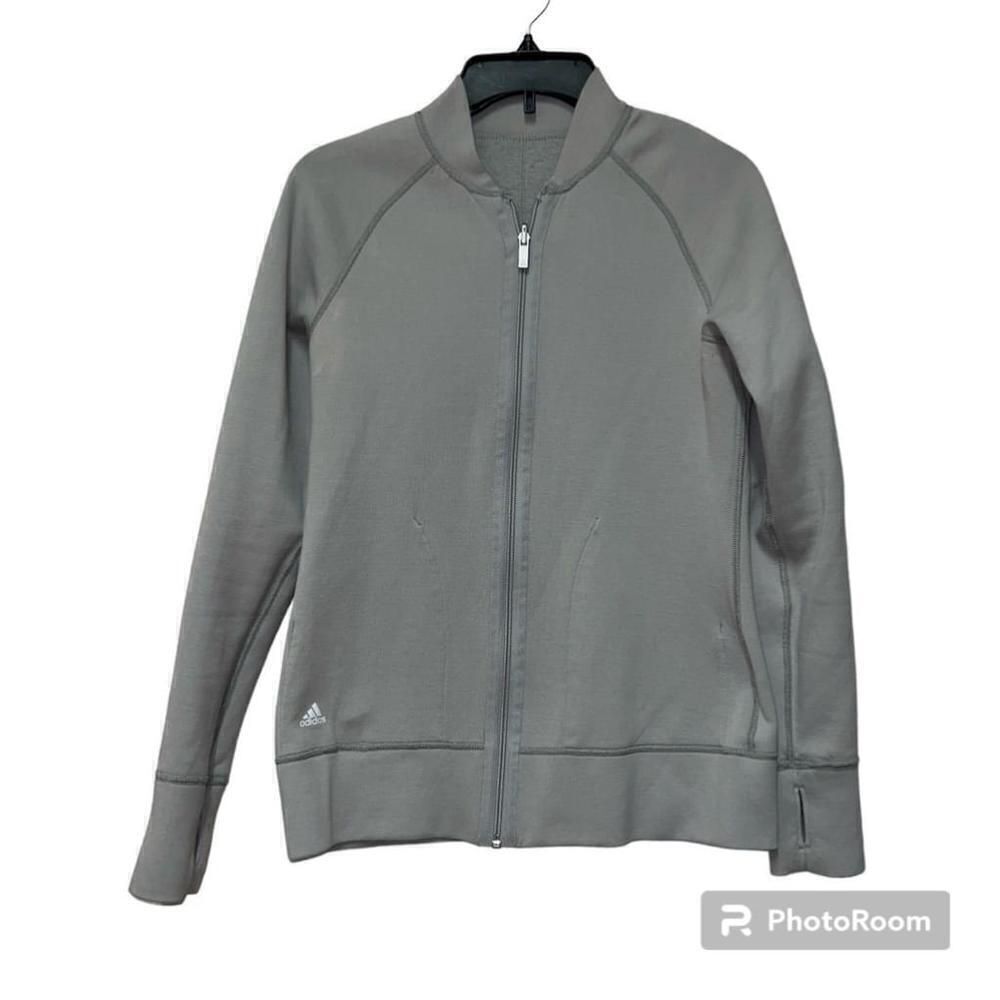 Women's Adidas Grey Bomber Reversible Jacket Size S